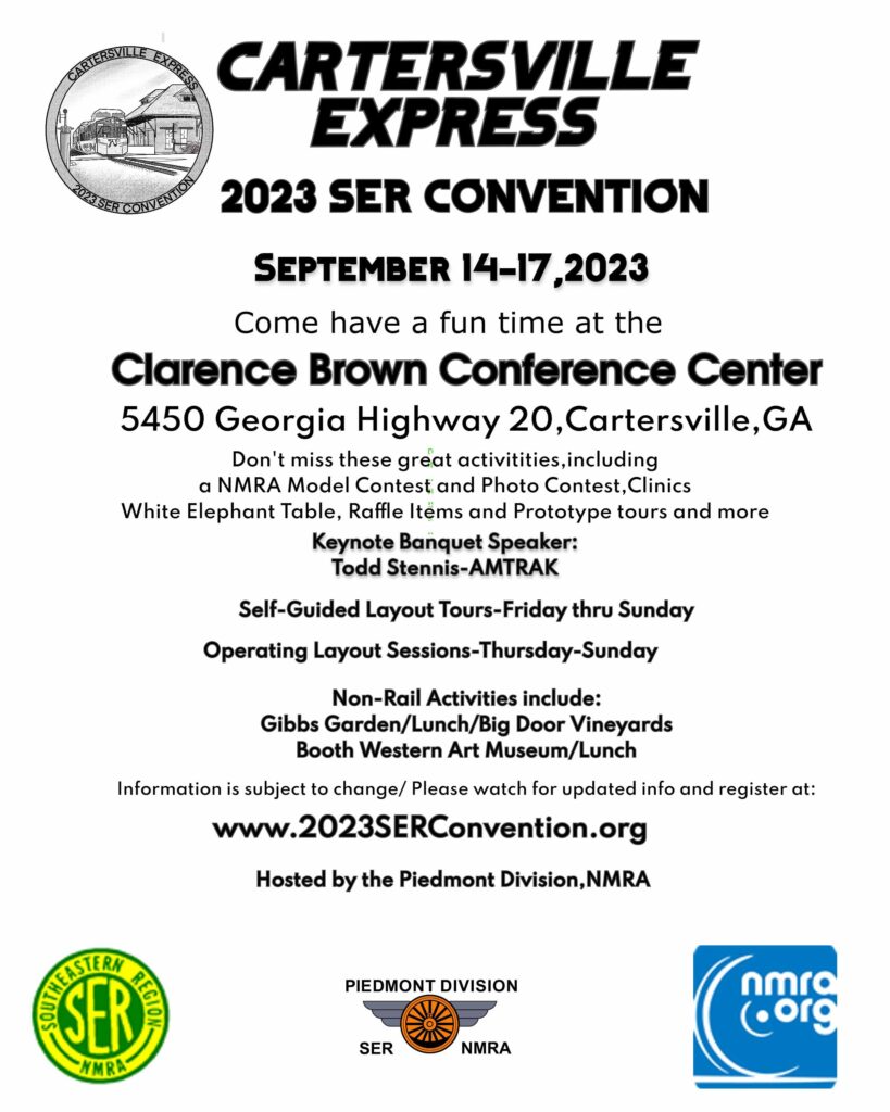 2023 Southeastern Region NMRA Annual Convention Piedmont Division